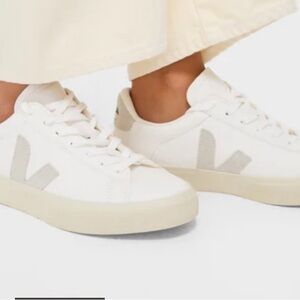Veja Women's Cream and Gray Sneakers